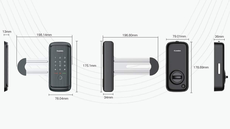 Khóa cửa thông minh Kaadas R8-5GL thiết kế độc đáo